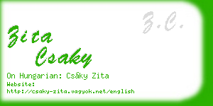 zita csaky business card