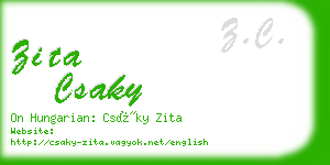 zita csaky business card